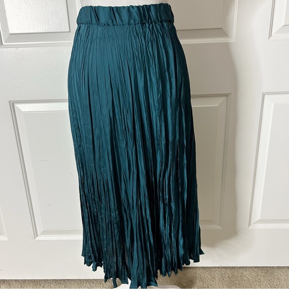 NWT J.Jill Blue Teal Solstice Midi Skirt (size L) - Picture 6 of 9